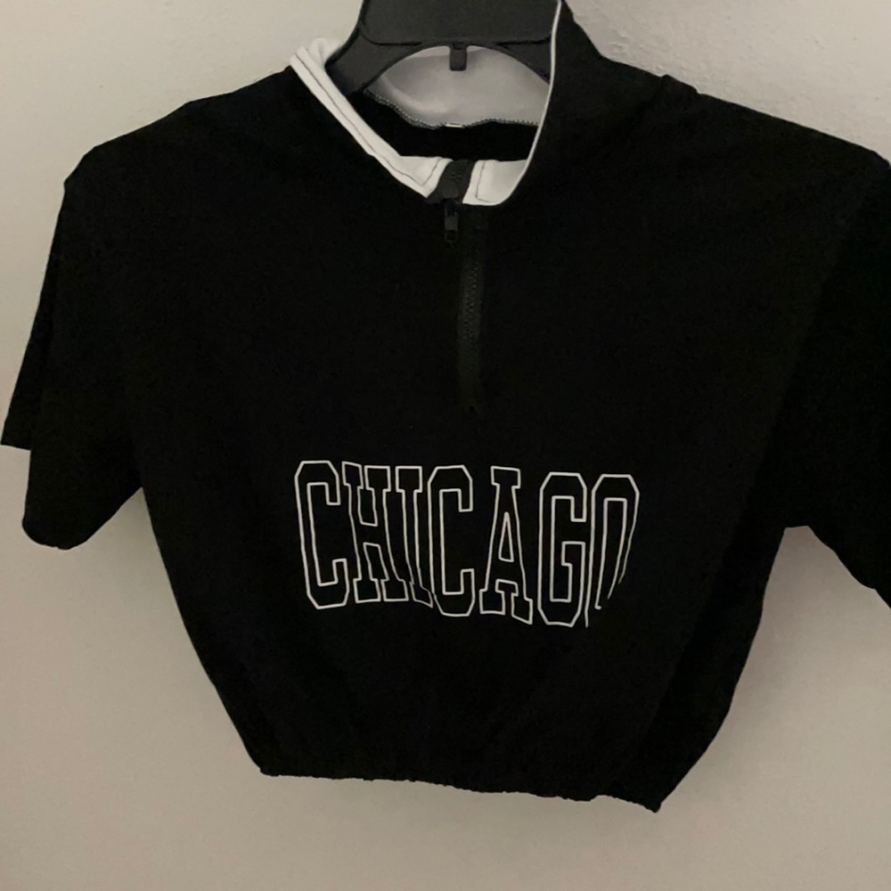 Vintage Chicago turtleneck crop top